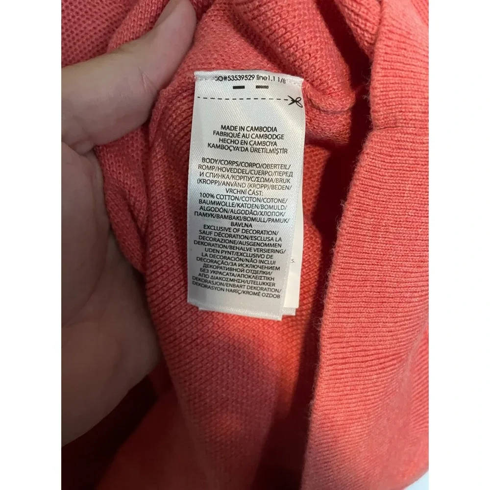 Polo Ralph Lauren 1/4 Zip Sweater Mens XXL Coral Pink Pima Cotton Pique Pony